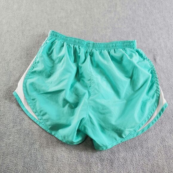 Nike Shorts Womens Small Green Running Mesh Dri Fit Casual Elastic Waist Pleated - Picture 11 of 12